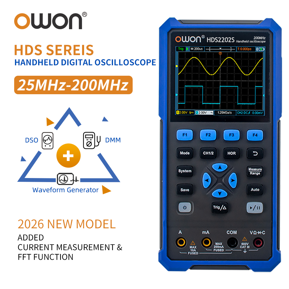 Signal Generator Spectrum Analyzer - Oscilloscope numérique portable OWON série HDS200,