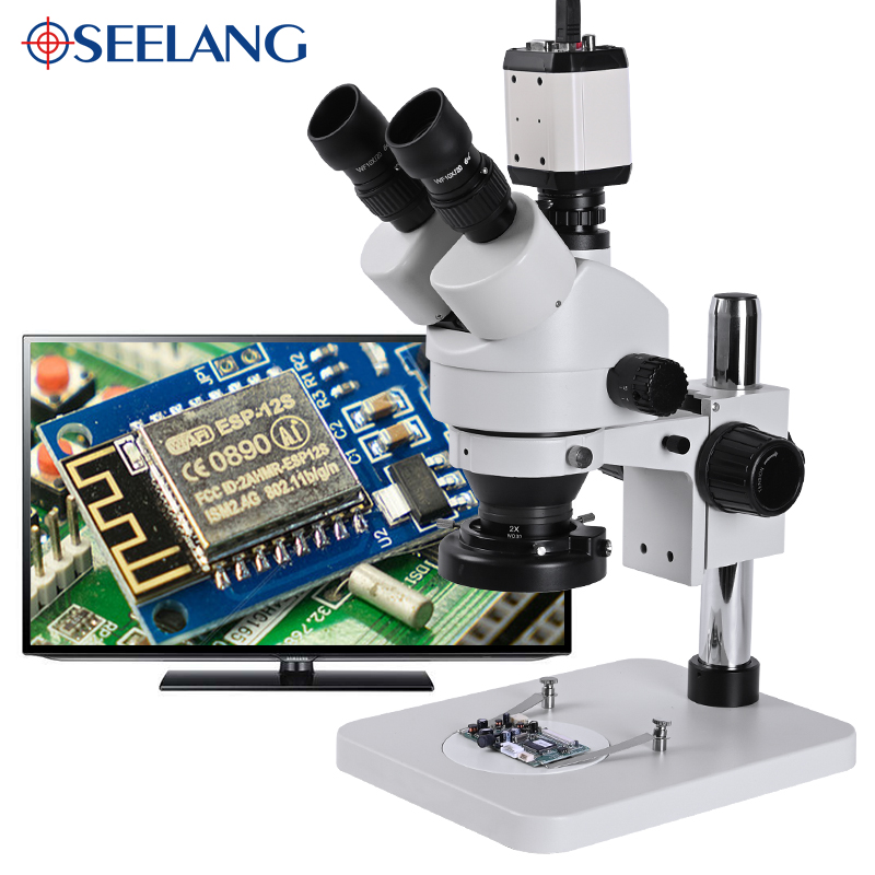 Stereo Trinocular Microscope Pcb - Microscope stéréo 3,5-90X de qualité industrielle