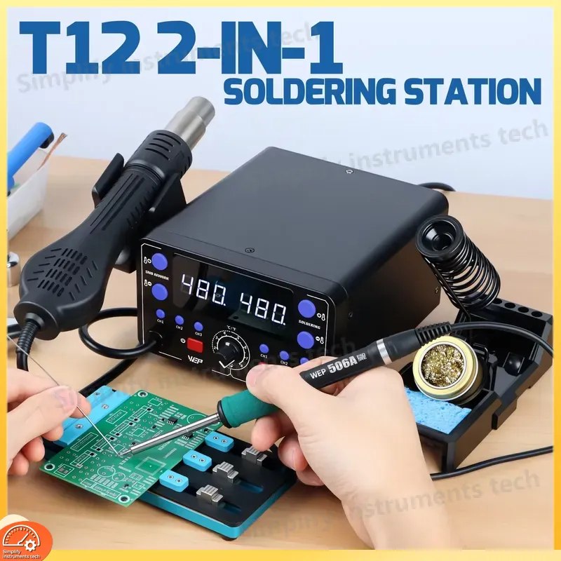Station de soudage 775W 2-en-1 - Hot Air Rework Station T12 avis et prix